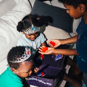 Kids playing with the Magically Me kit